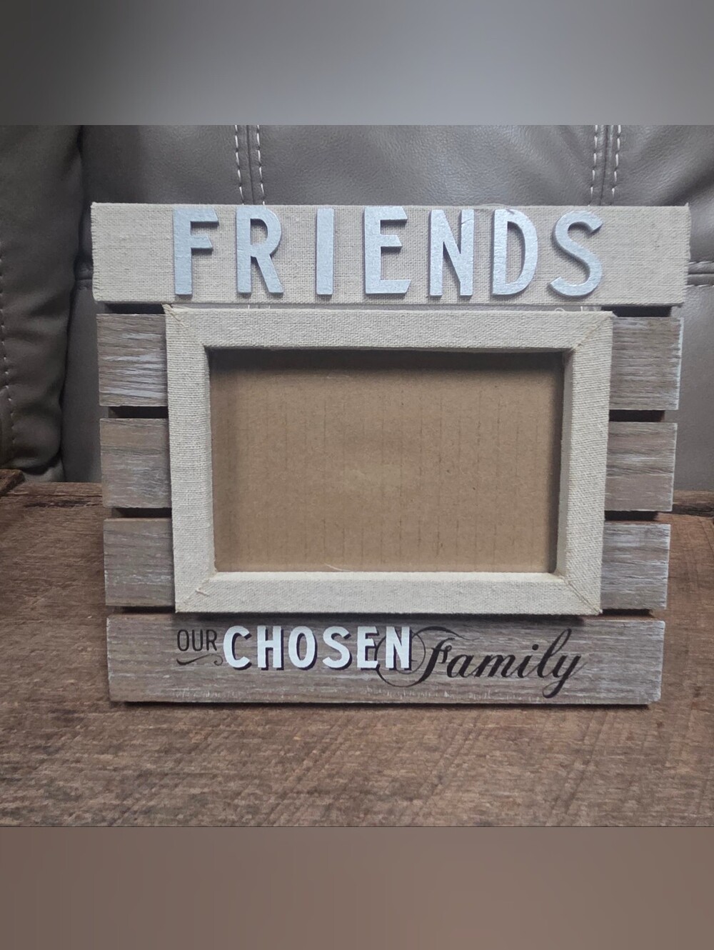 Rustic Wooden Friends Our Chosen Family Tabletop Picture Frame by New View B1R